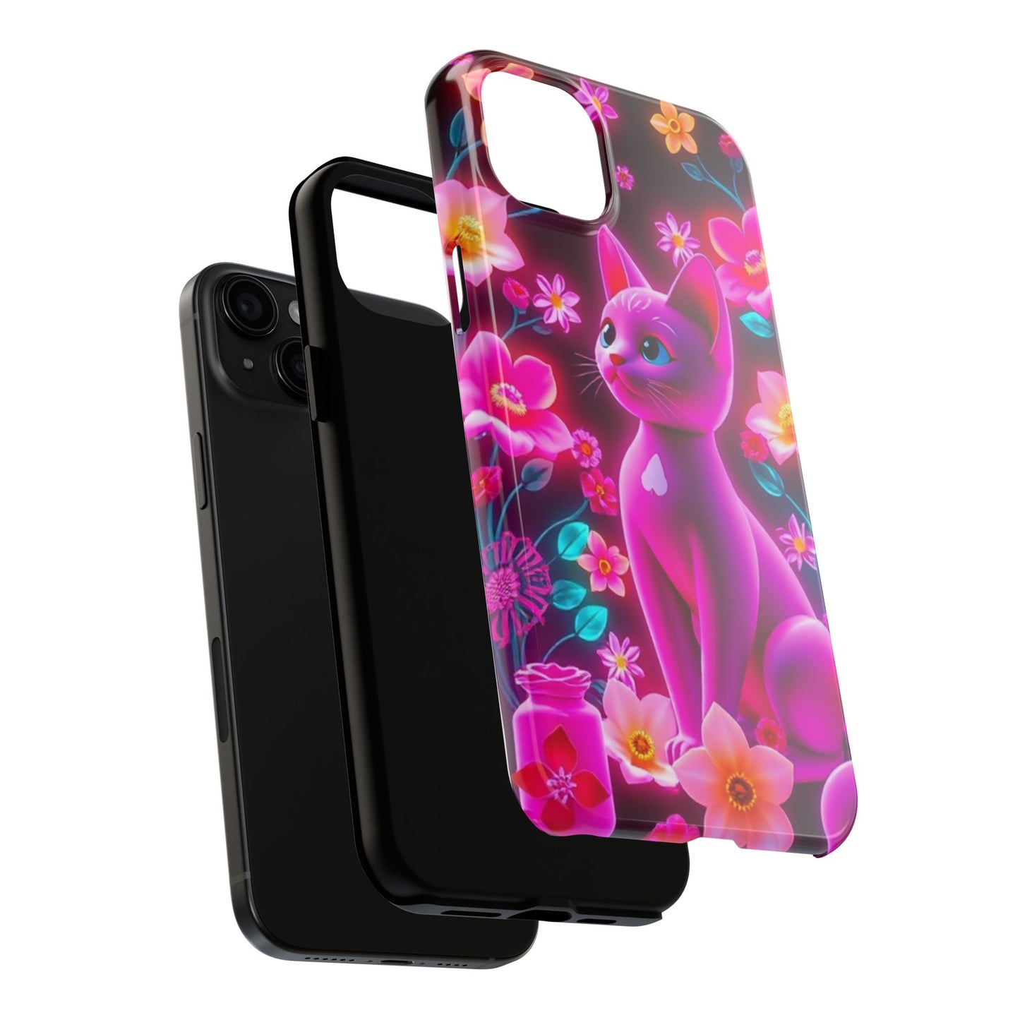 Kittens-n-Flowers Impact-Resistant Phone Case