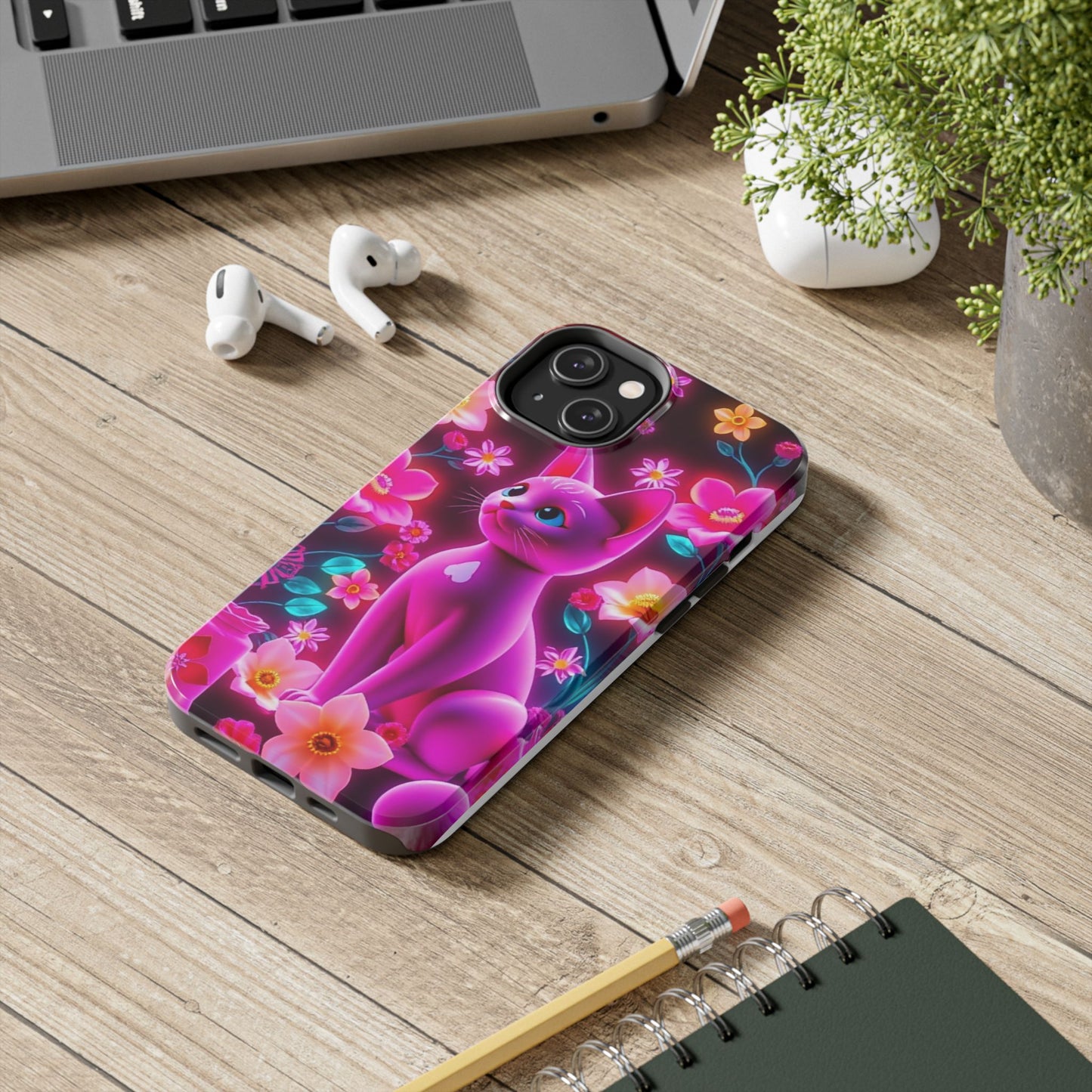 Kittens-n-Flowers Impact-Resistant Phone Case