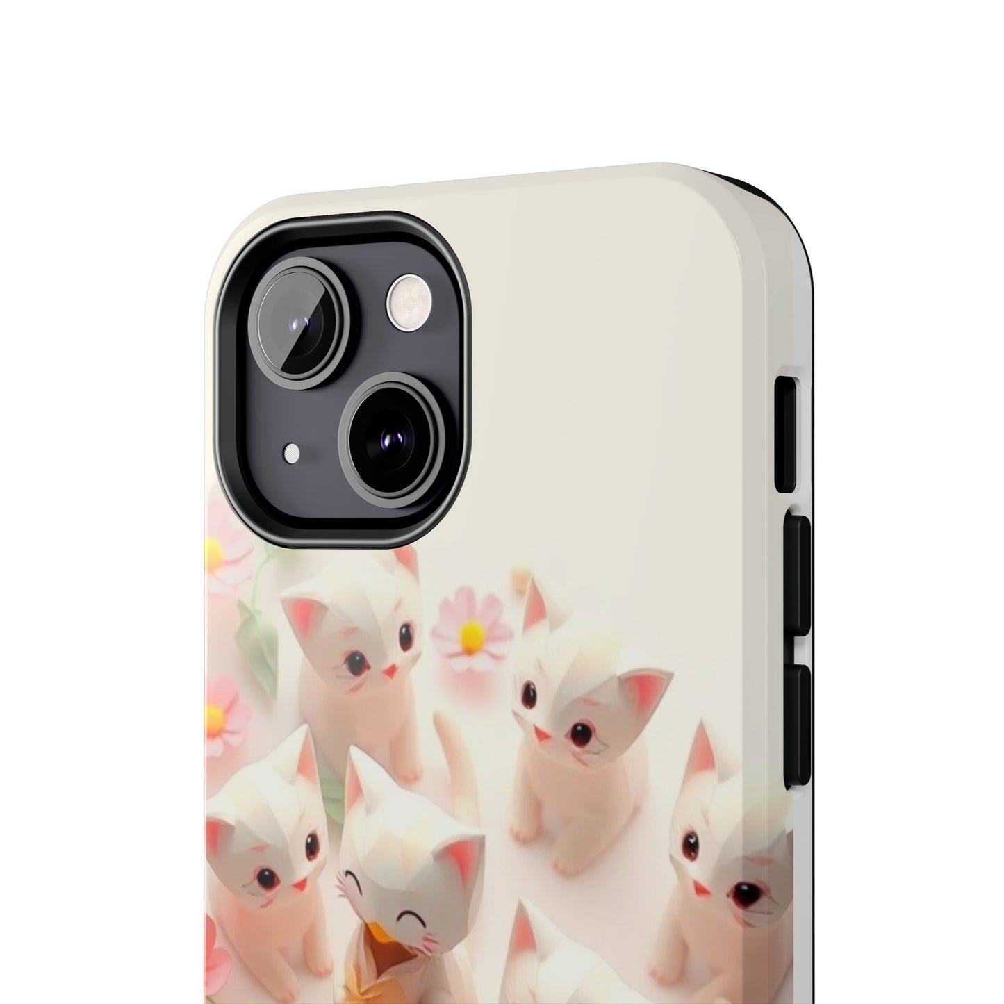 Kittens-n-Flowers Impact-Resistant Phone Case