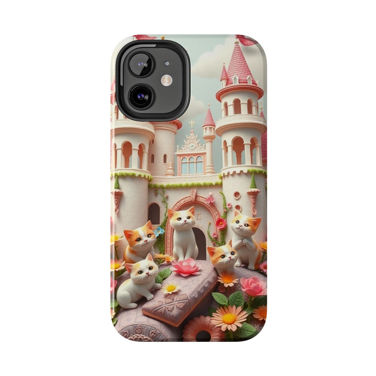 Kittens-n-Flowers Impact-Resistant Phone Case