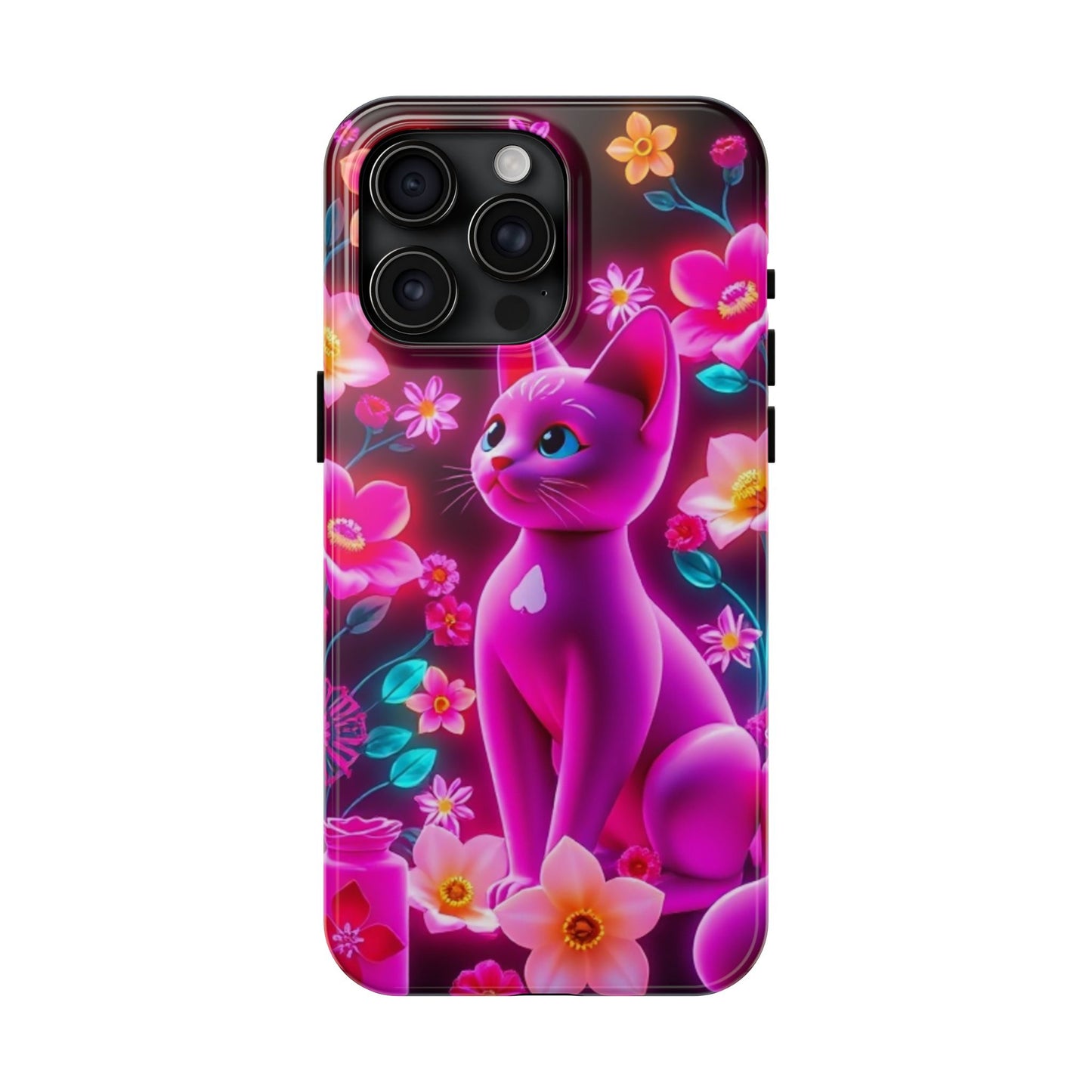 Kittens-n-Flowers Impact-Resistant Phone Case