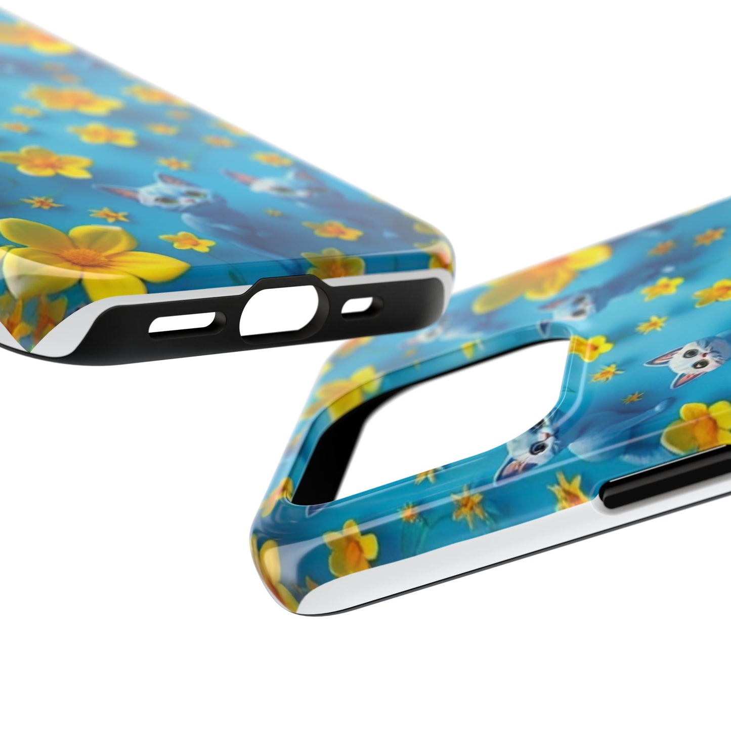 Kittens-n-Flowers Impact-Resistant Phone Case