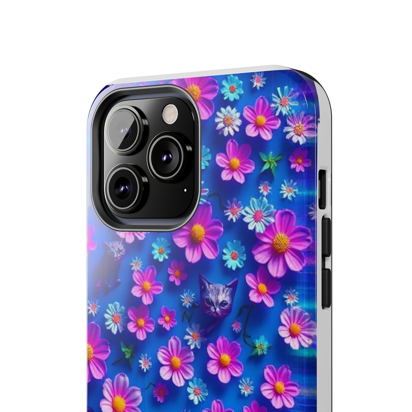 Kittens-n-Flowers Impact-Resistant Phone Case