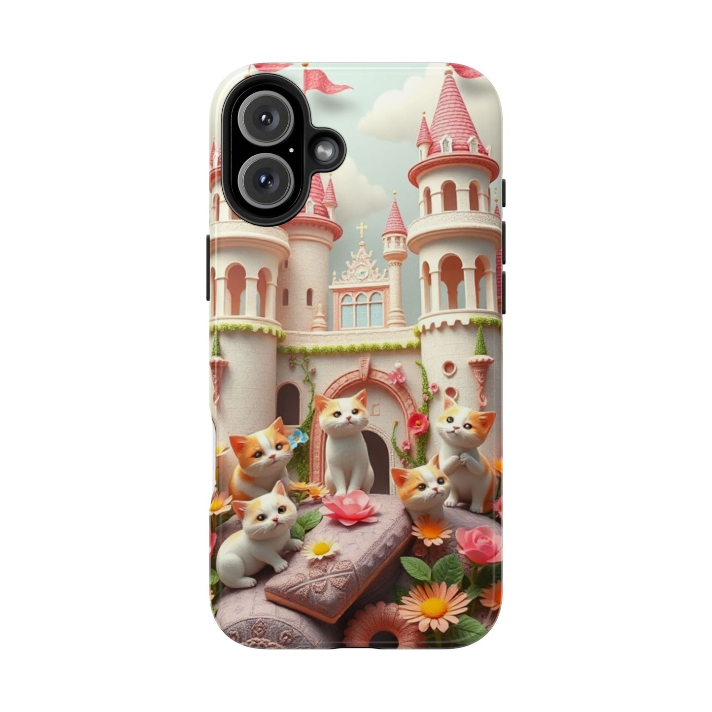 Kittens-n-Flowers Impact-Resistant Phone Case