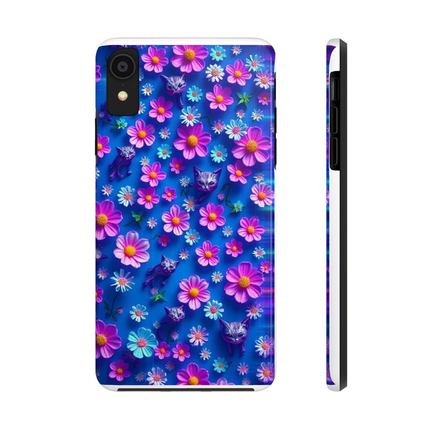 Kittens-n-Flowers Impact-Resistant Phone Case