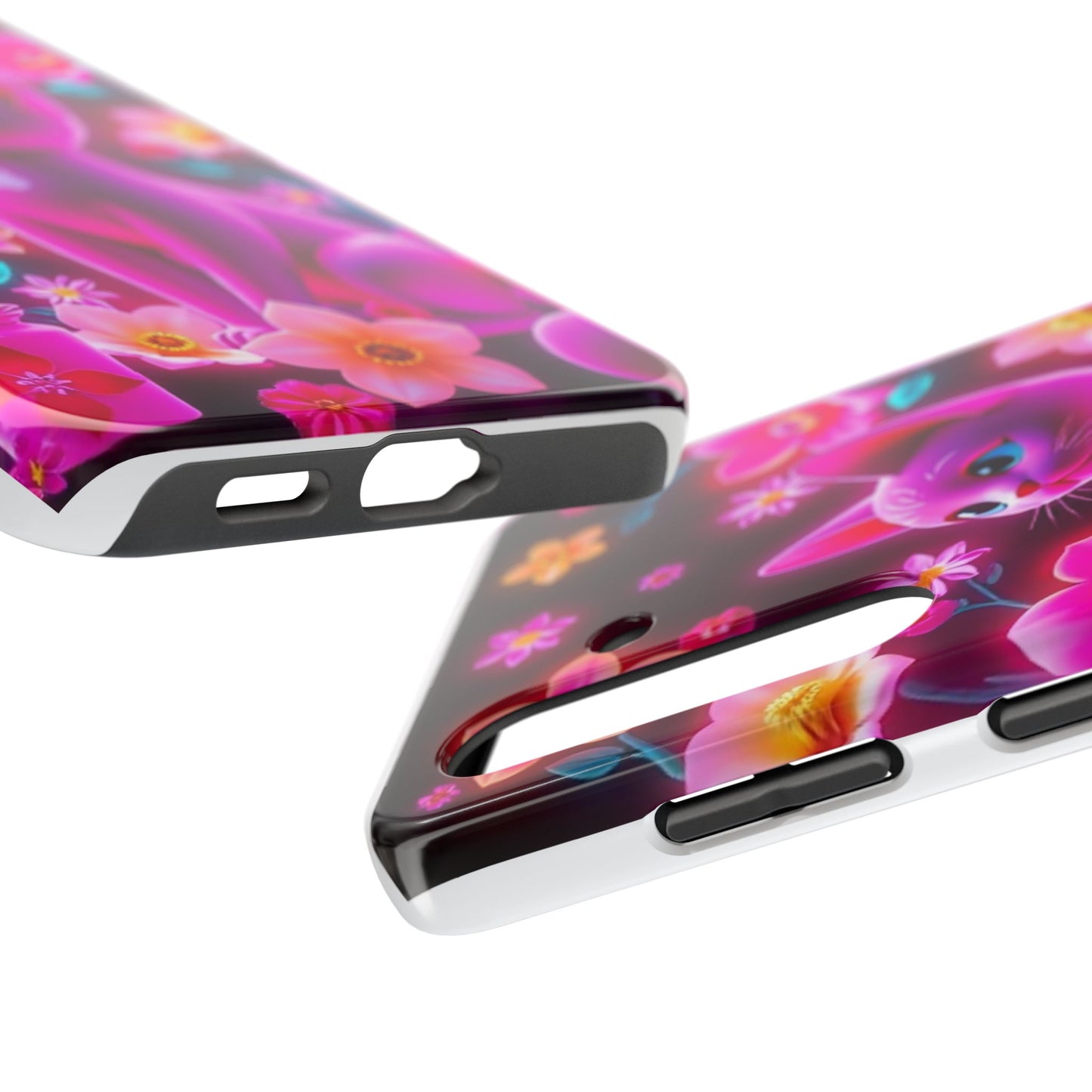 Kittens-n-Flowers Impact-Resistant Phone Case