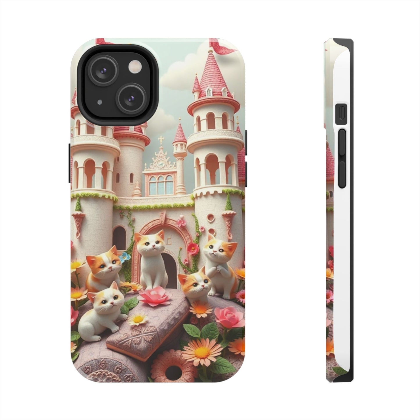 Kittens-n-Flowers Impact-Resistant Phone Case