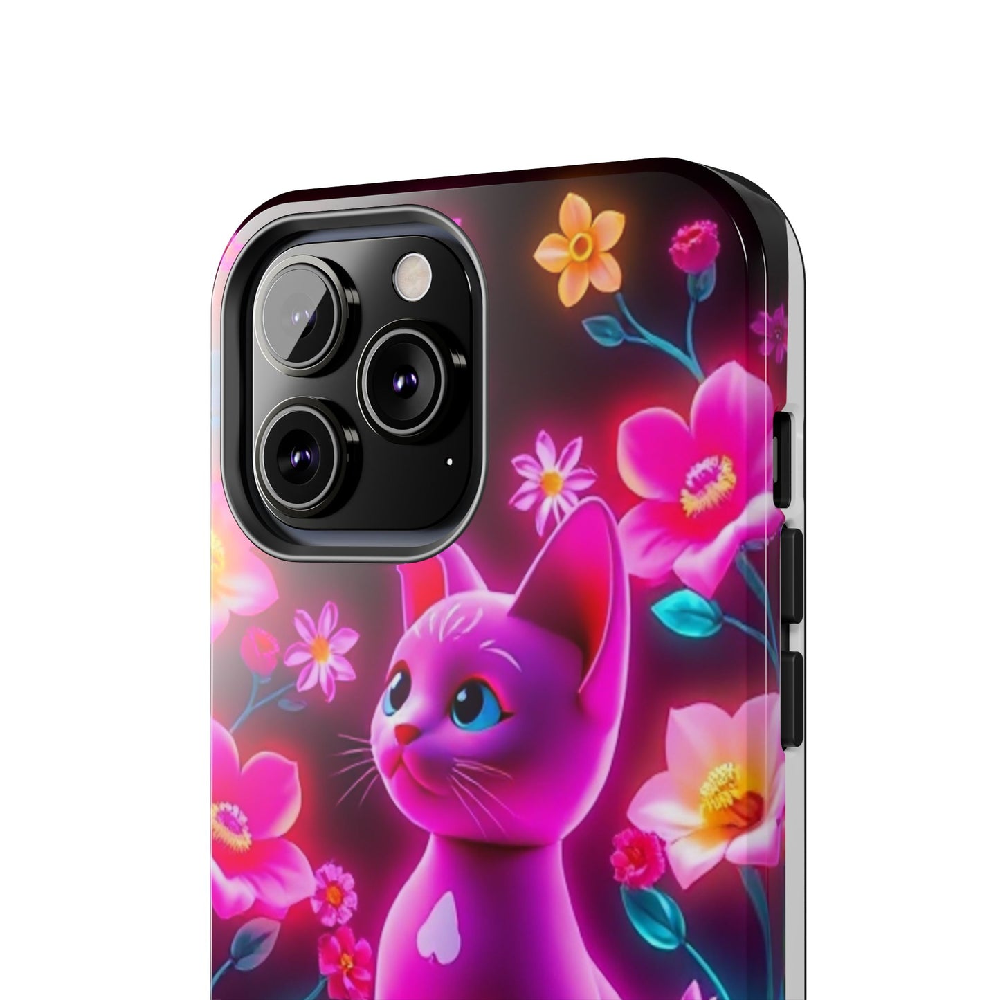 Kittens-n-Flowers Impact-Resistant Phone Case