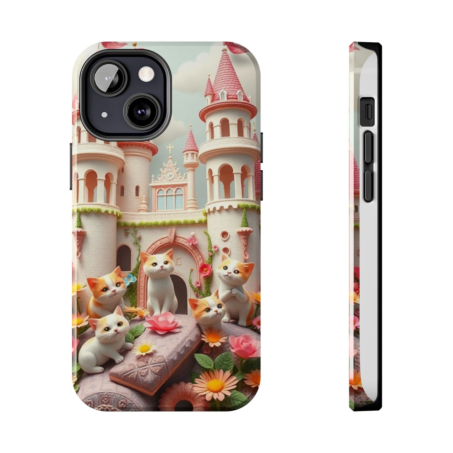 Kittens-n-Flowers Impact-Resistant Phone Case