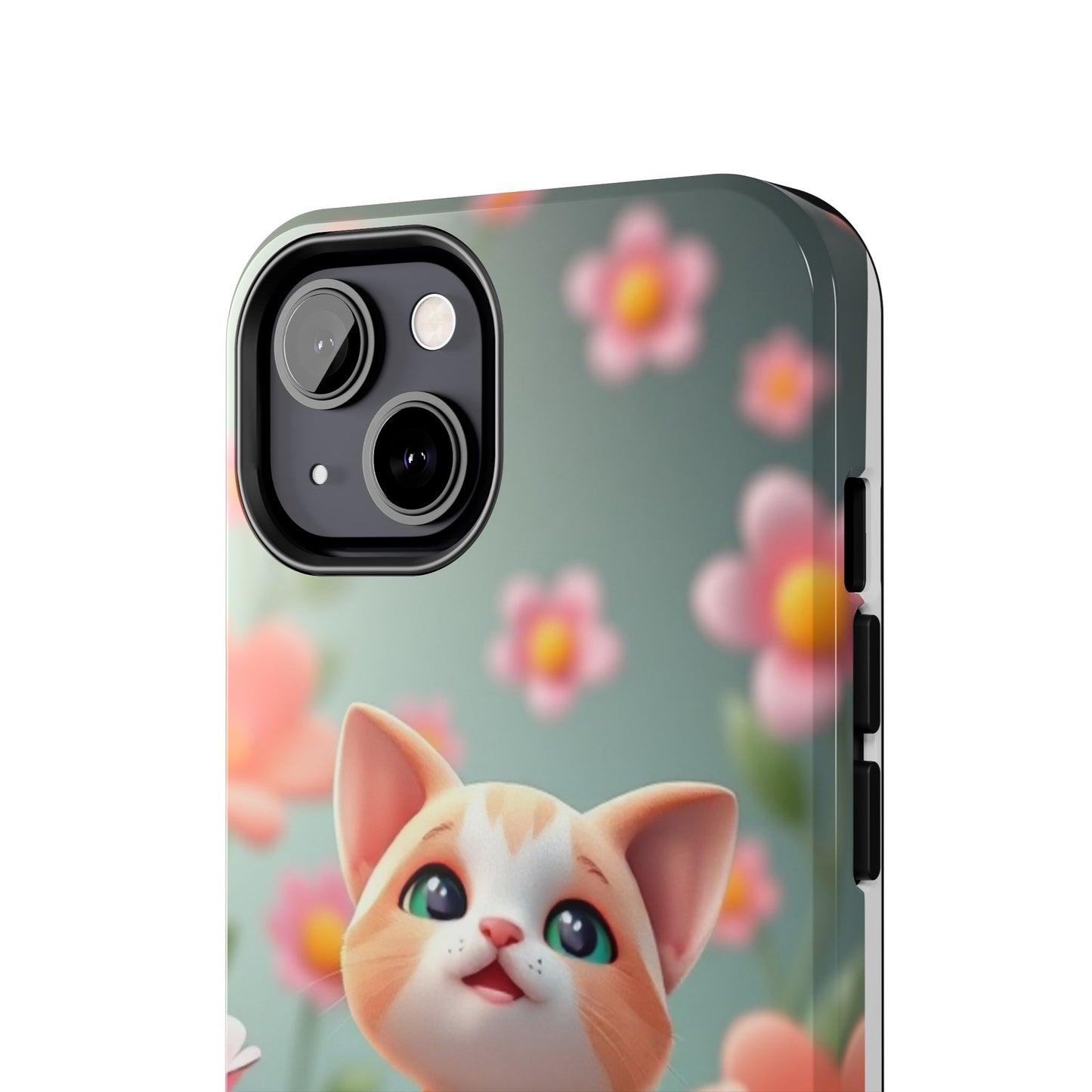 Kittens-n-Flowers Impact-Resistant Phone Case