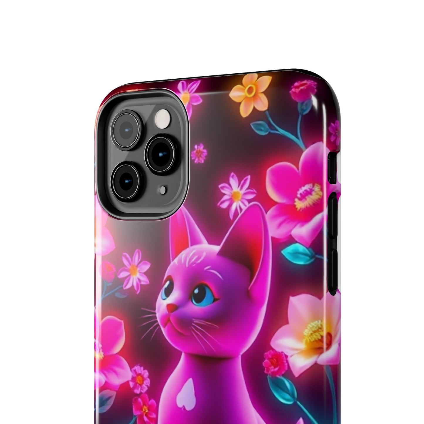 Kittens-n-Flowers Impact-Resistant Phone Case