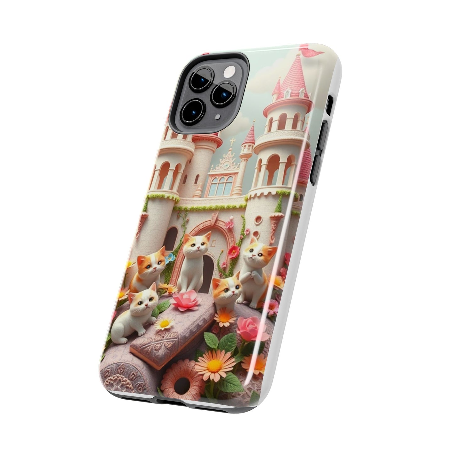 Kittens-n-Flowers Impact-Resistant Phone Case