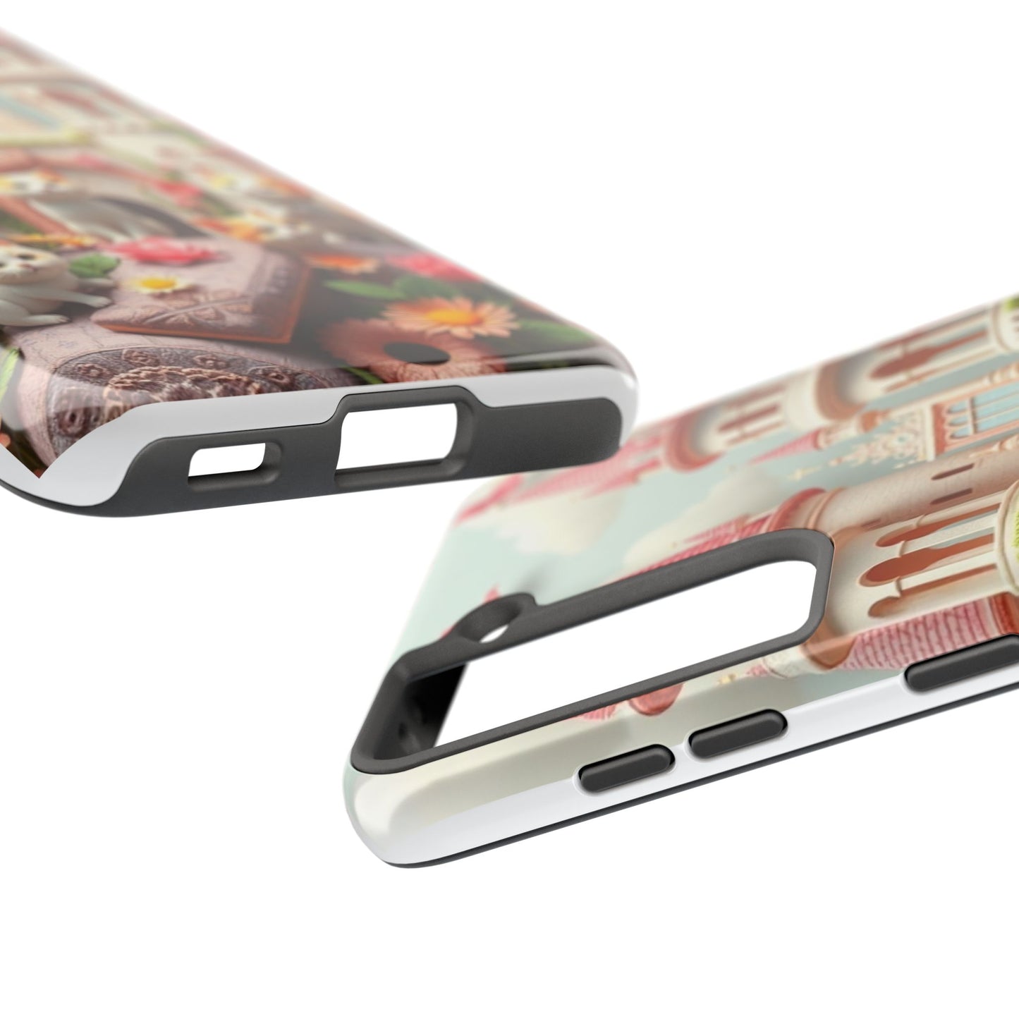 Kittens-n-Flowers Impact-Resistant Phone Case