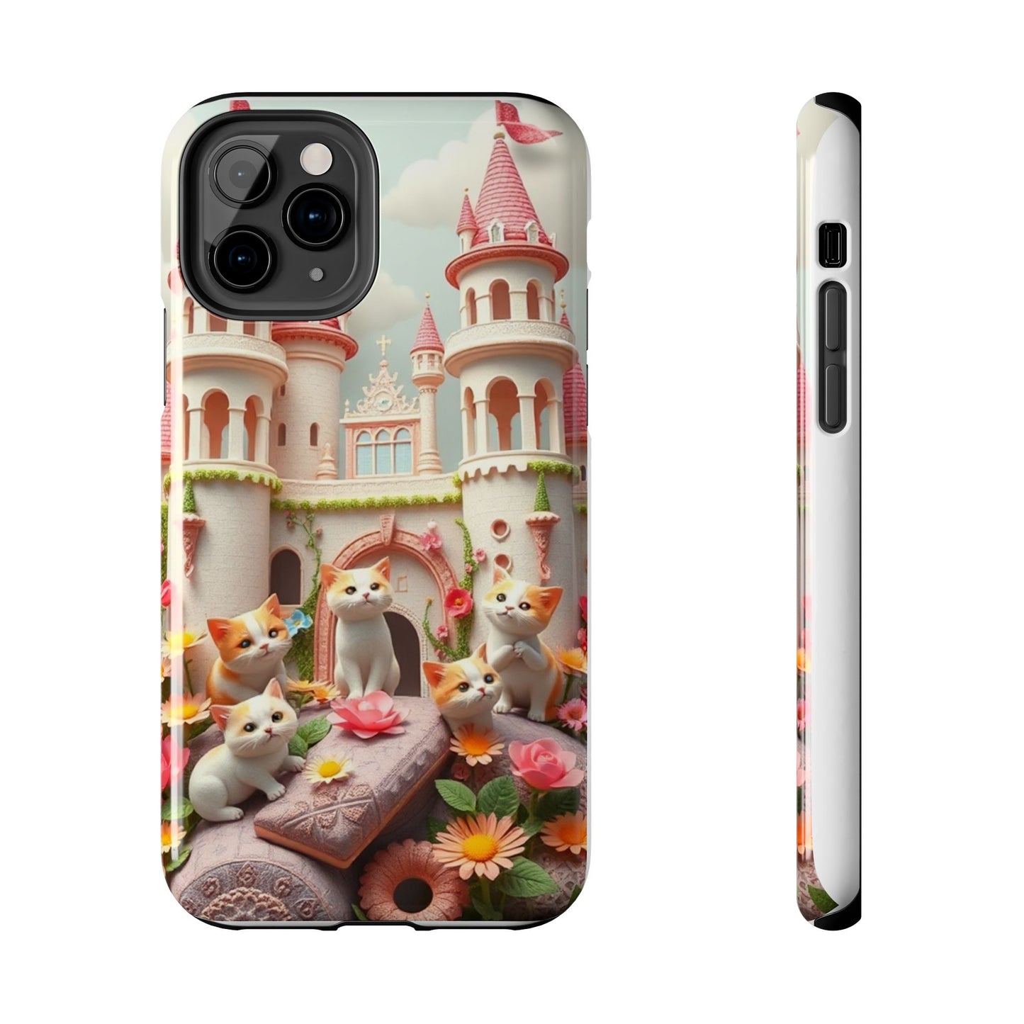 Kittens-n-Flowers Impact-Resistant Phone Case