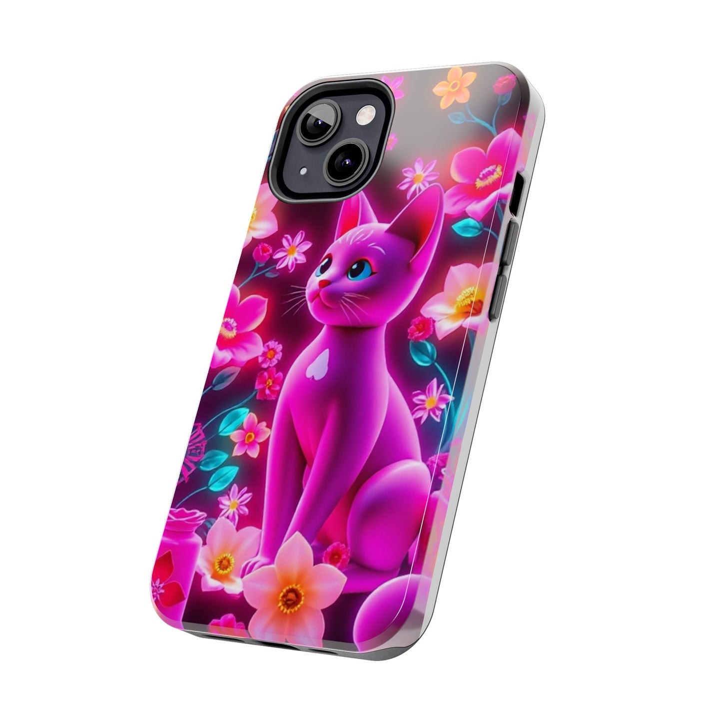 Kittens-n-Flowers Impact-Resistant Phone Case