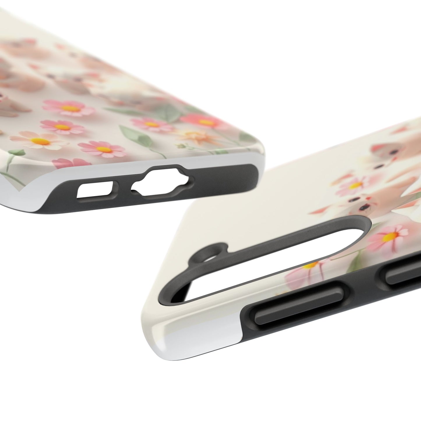 Kittens-n-Flowers Impact-Resistant Phone Case