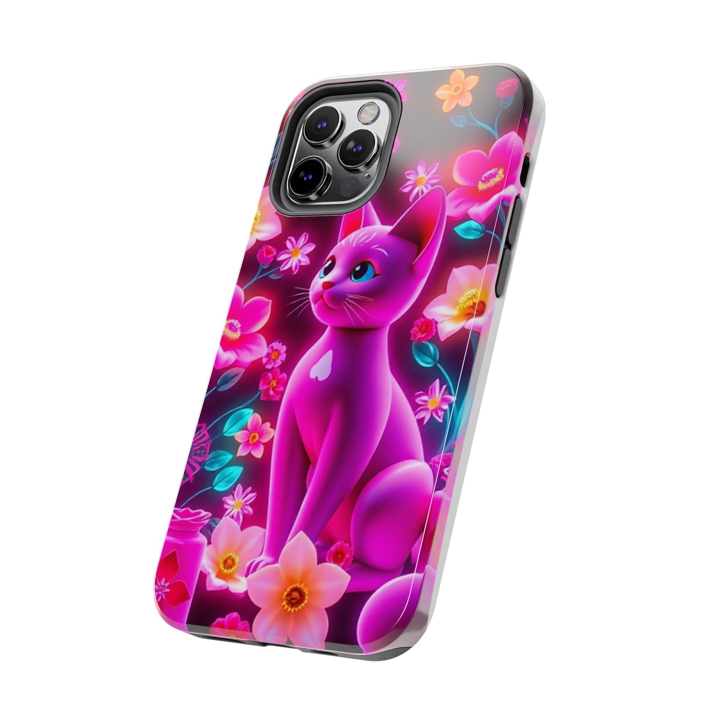 Kittens-n-Flowers Impact-Resistant Phone Case