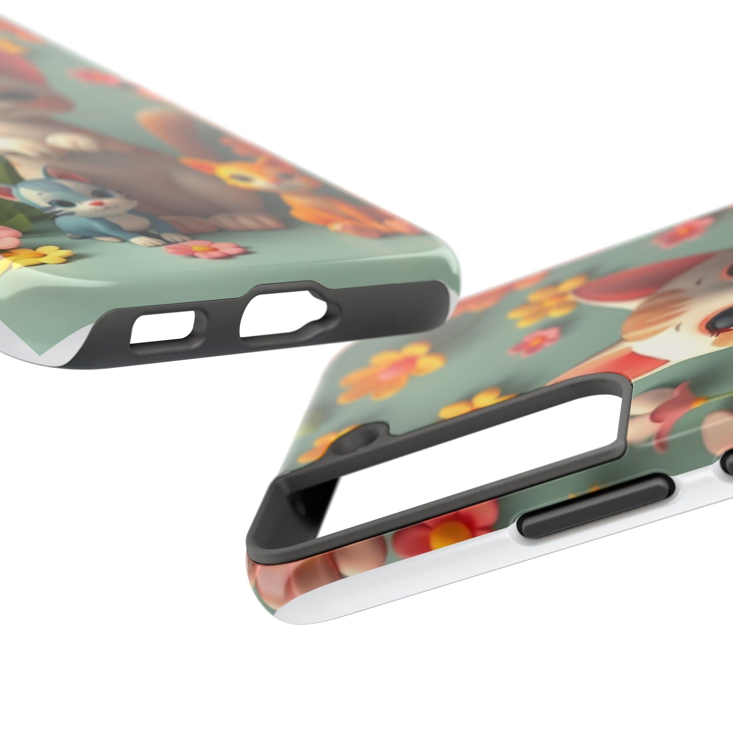 Kittens-n-Flowers Impact-Resistant Phone Case