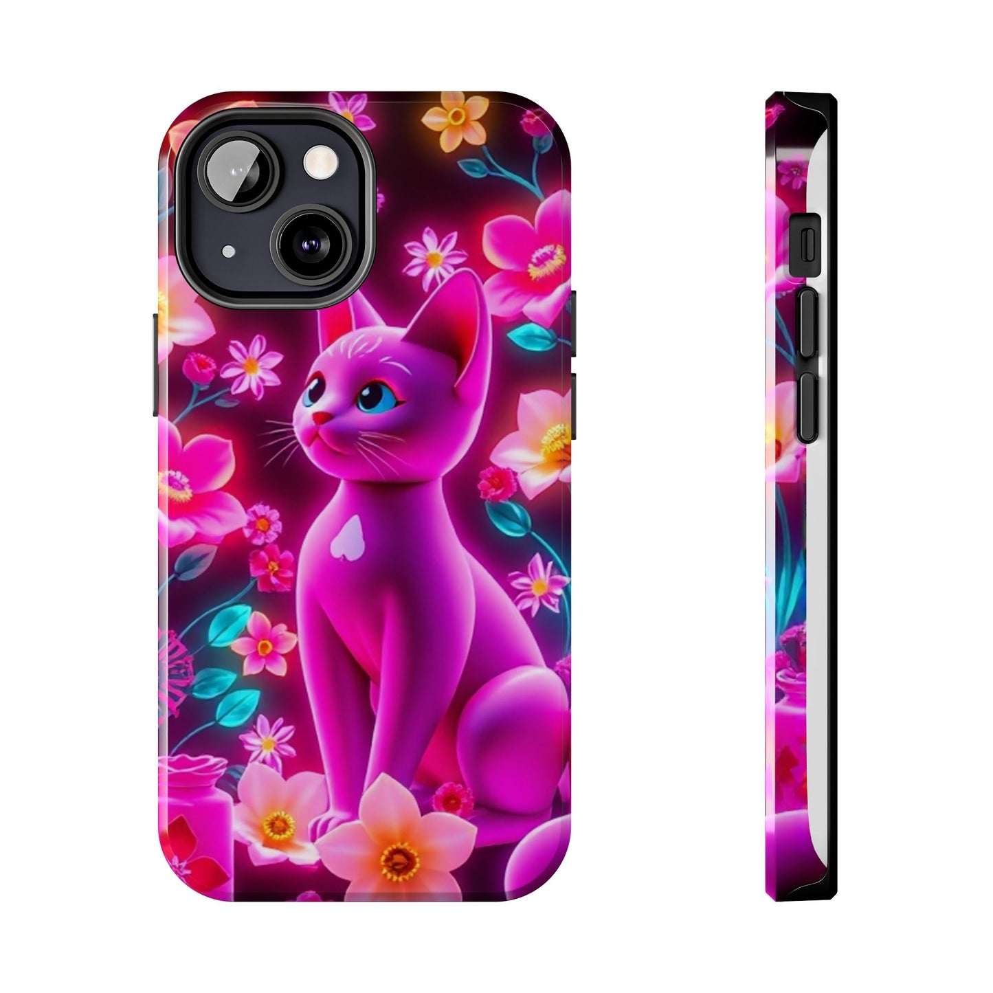 Kittens-n-Flowers Impact-Resistant Phone Case