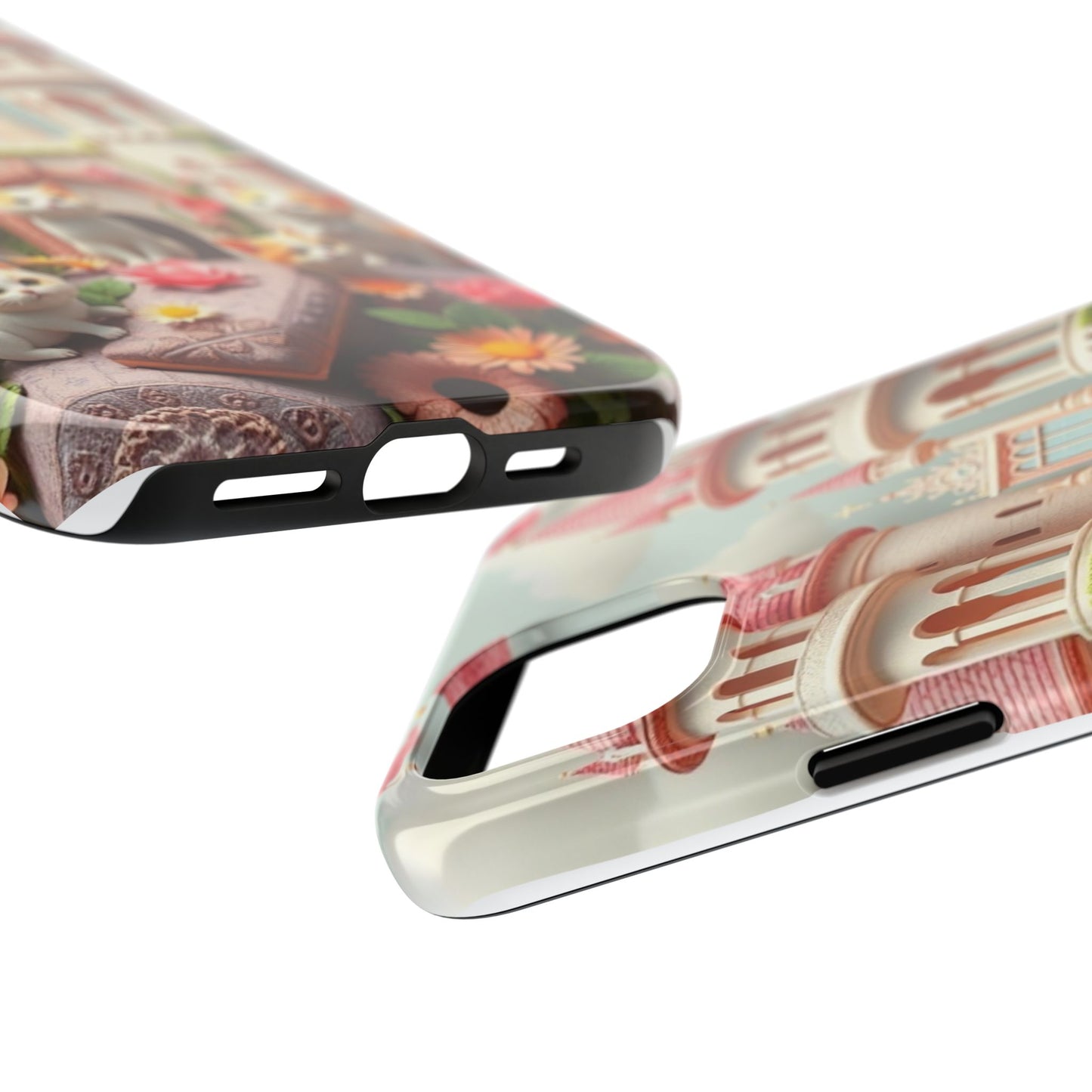 Kittens-n-Flowers Impact-Resistant Phone Case