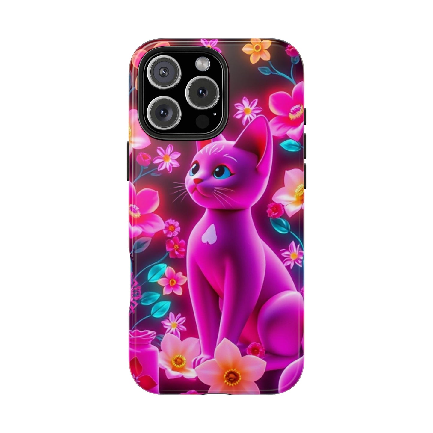 Kittens-n-Flowers Impact-Resistant Phone Case