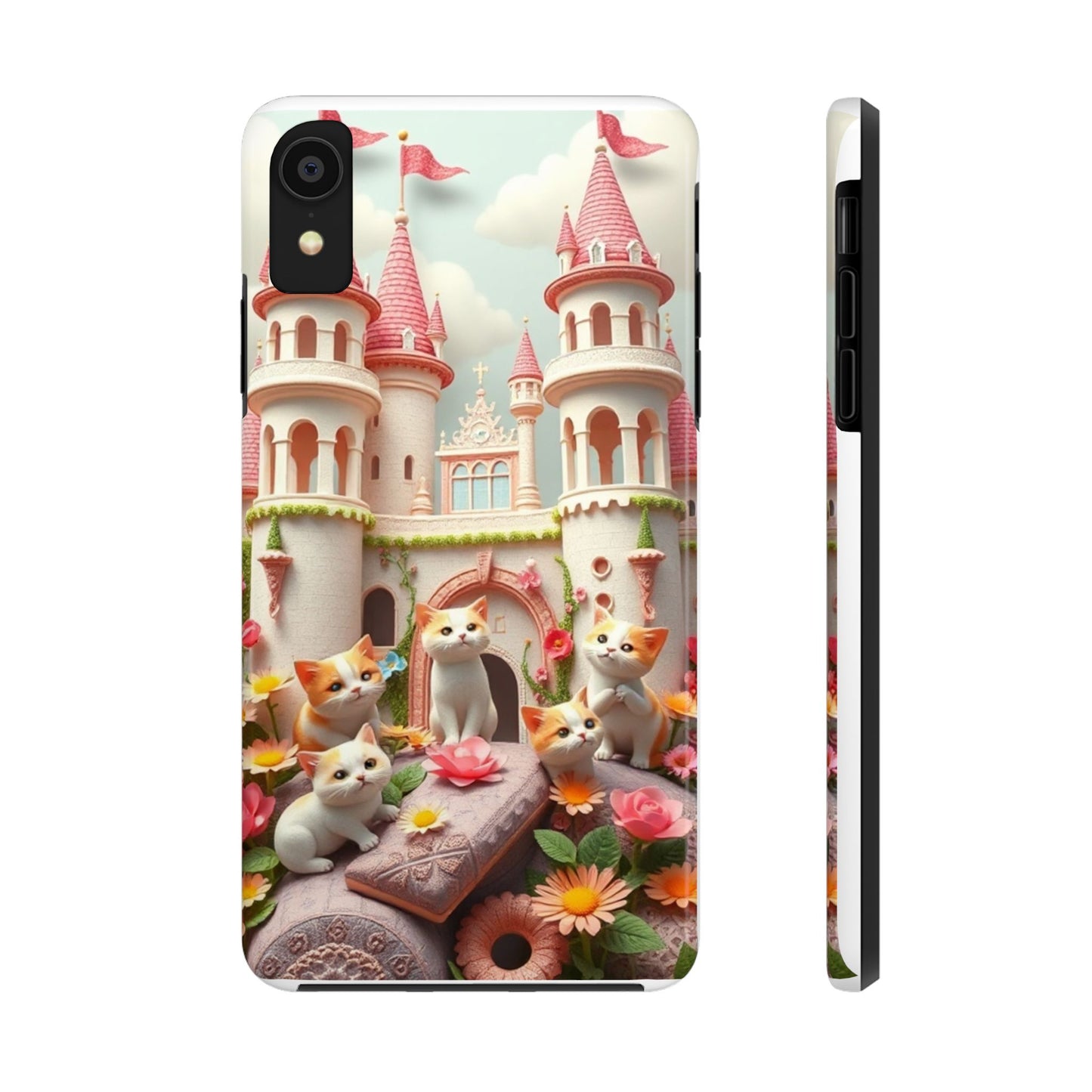 Kittens-n-Flowers Impact-Resistant Phone Case