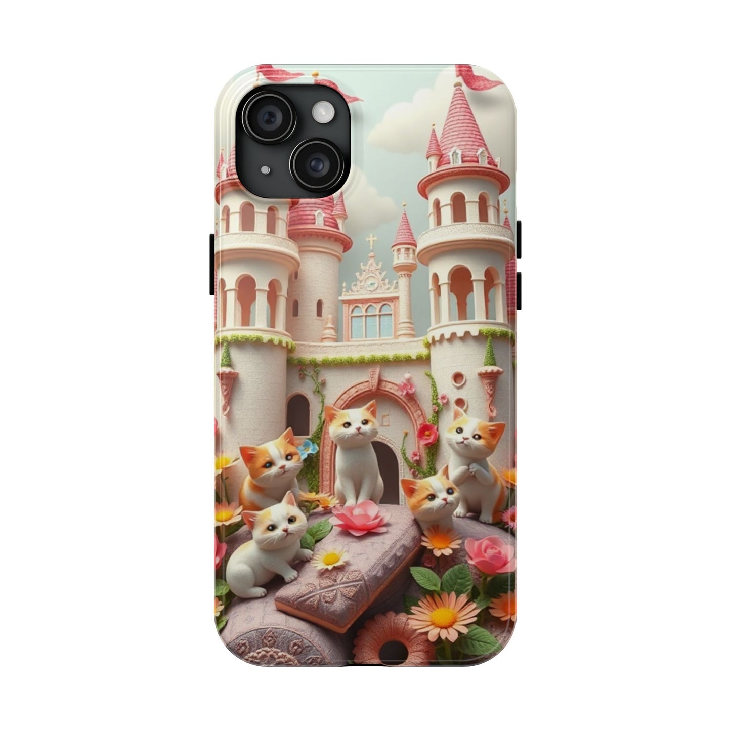 Kittens-n-Flowers Impact-Resistant Phone Case