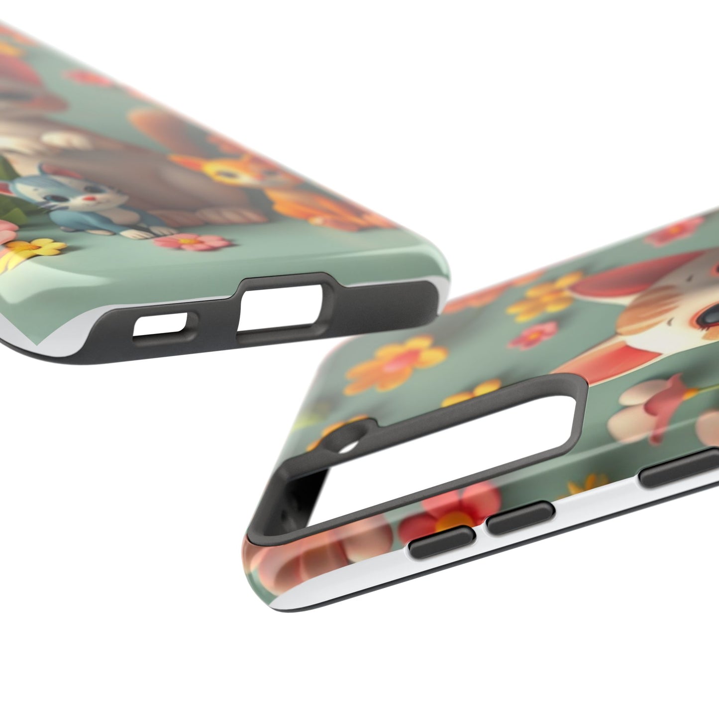 Kittens-n-Flowers Impact-Resistant Phone Case