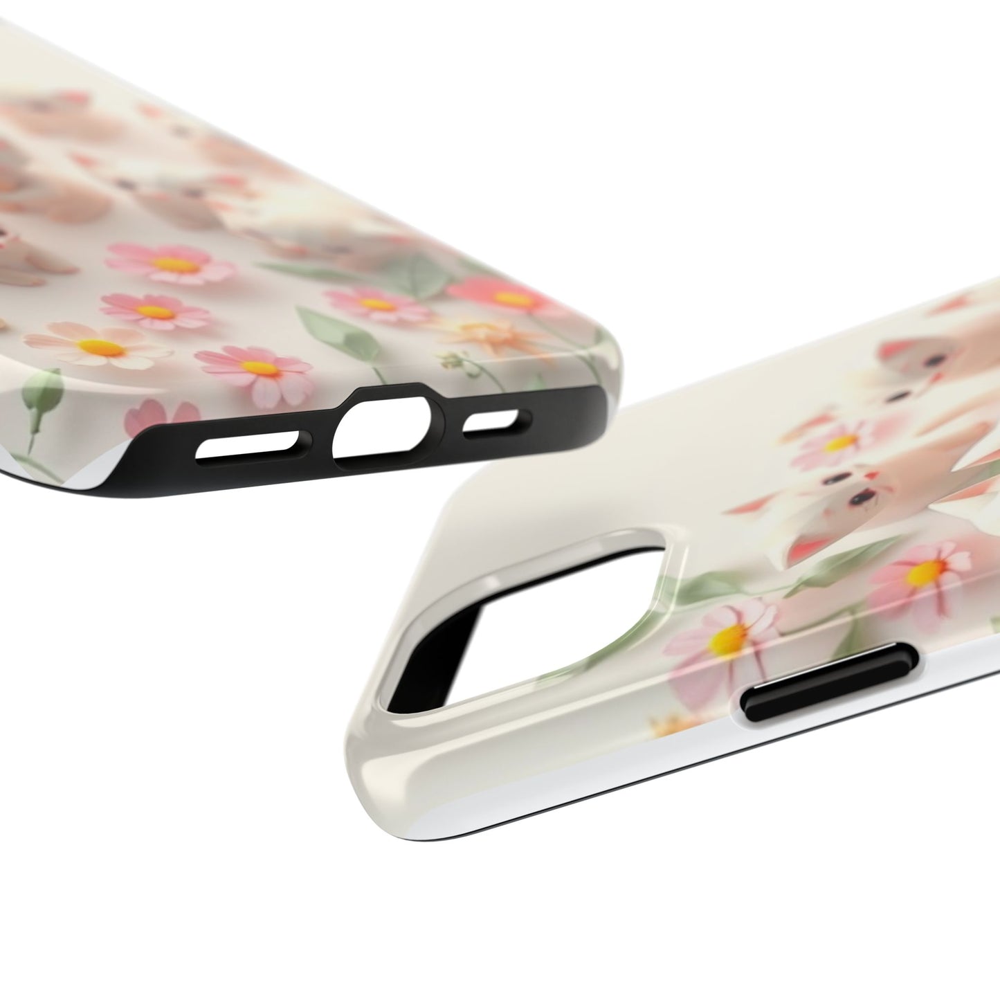 Kittens-n-Flowers Impact-Resistant Phone Case