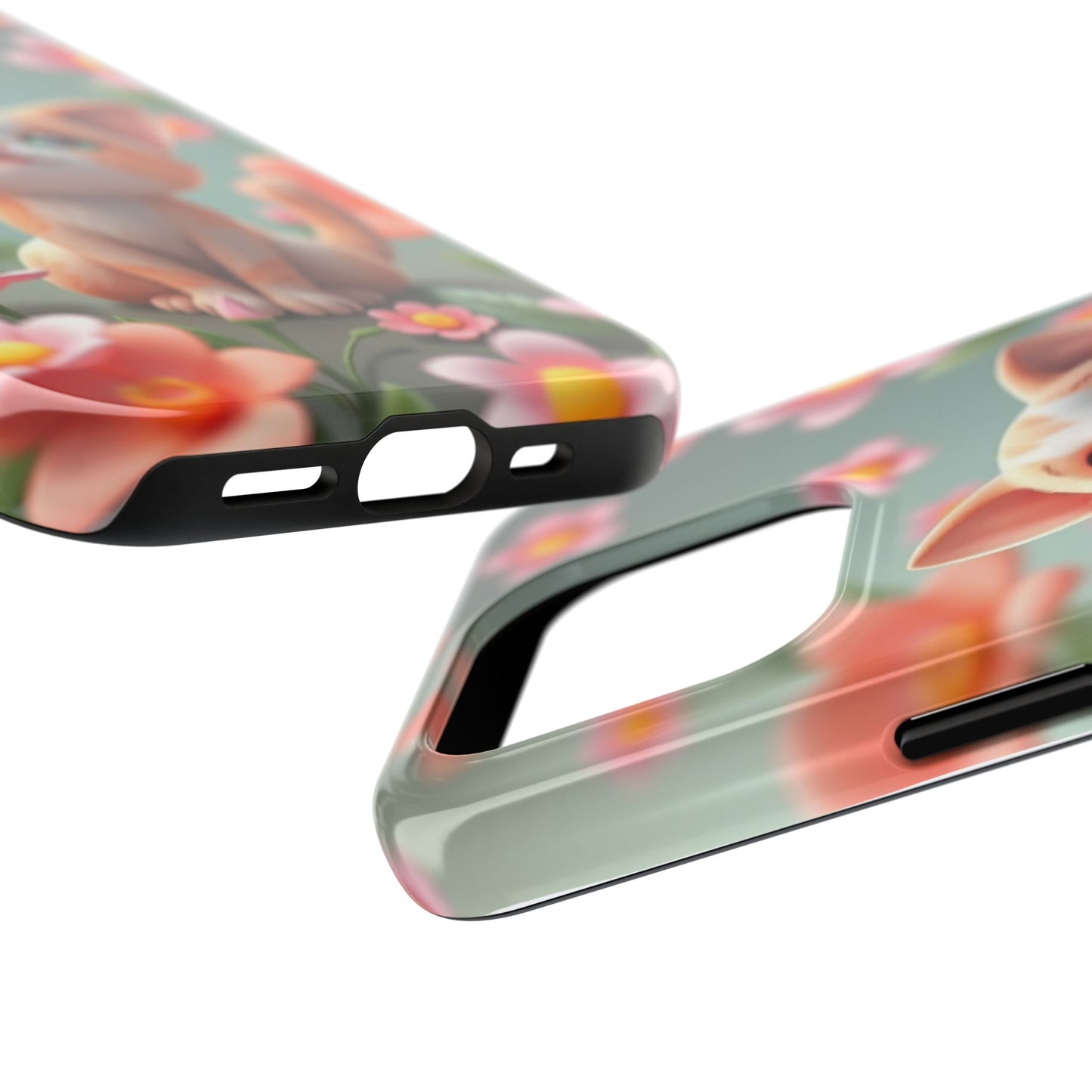 Kittens-n-Flowers Impact-Resistant Phone Case