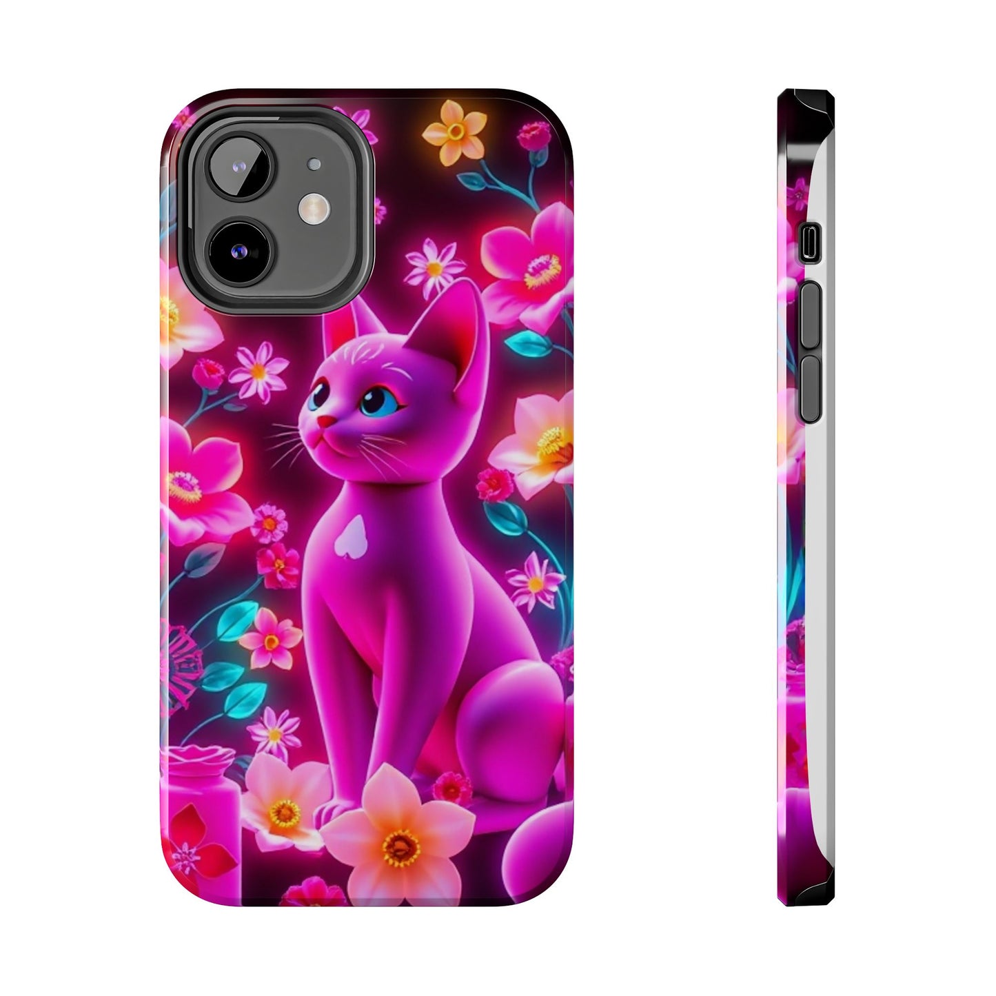 Kittens-n-Flowers Impact-Resistant Phone Case