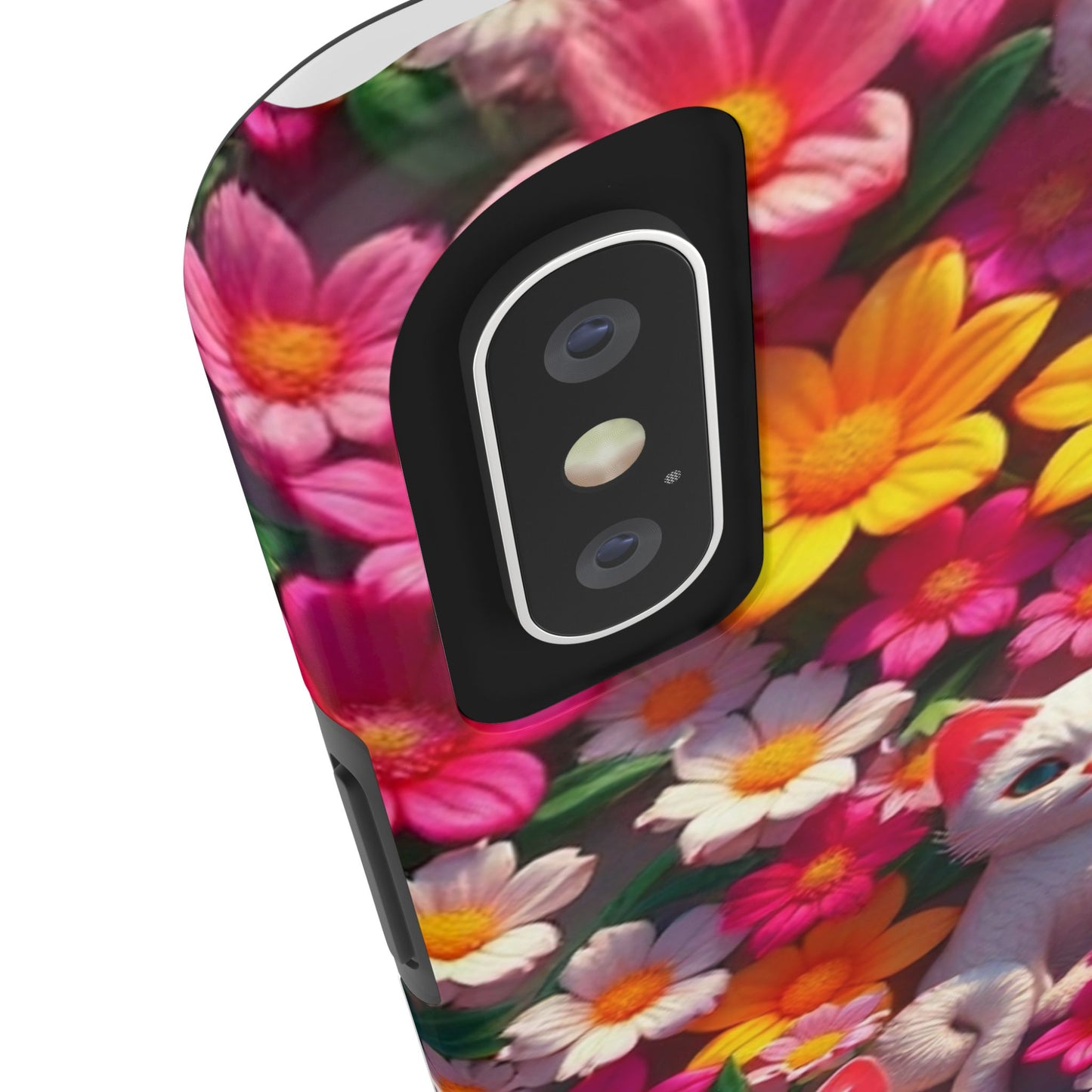 Kittens-n-Flowers Impact-Resistant Phone Case