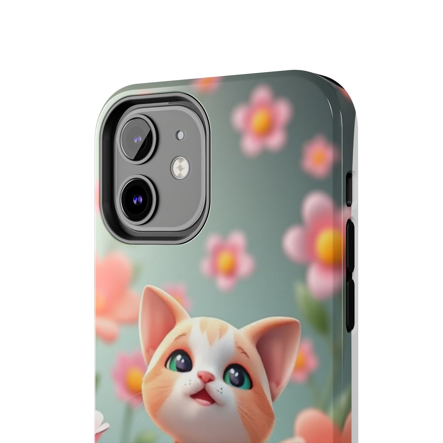 Kittens-n-Flowers Impact-Resistant Phone Case