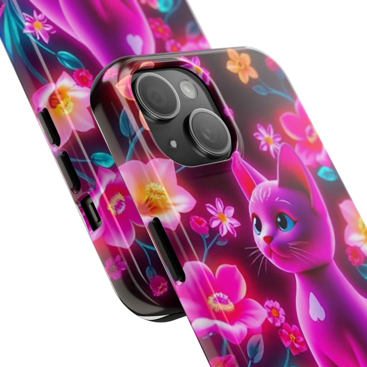 Kittens-n-Flowers Impact-Resistant Phone Case