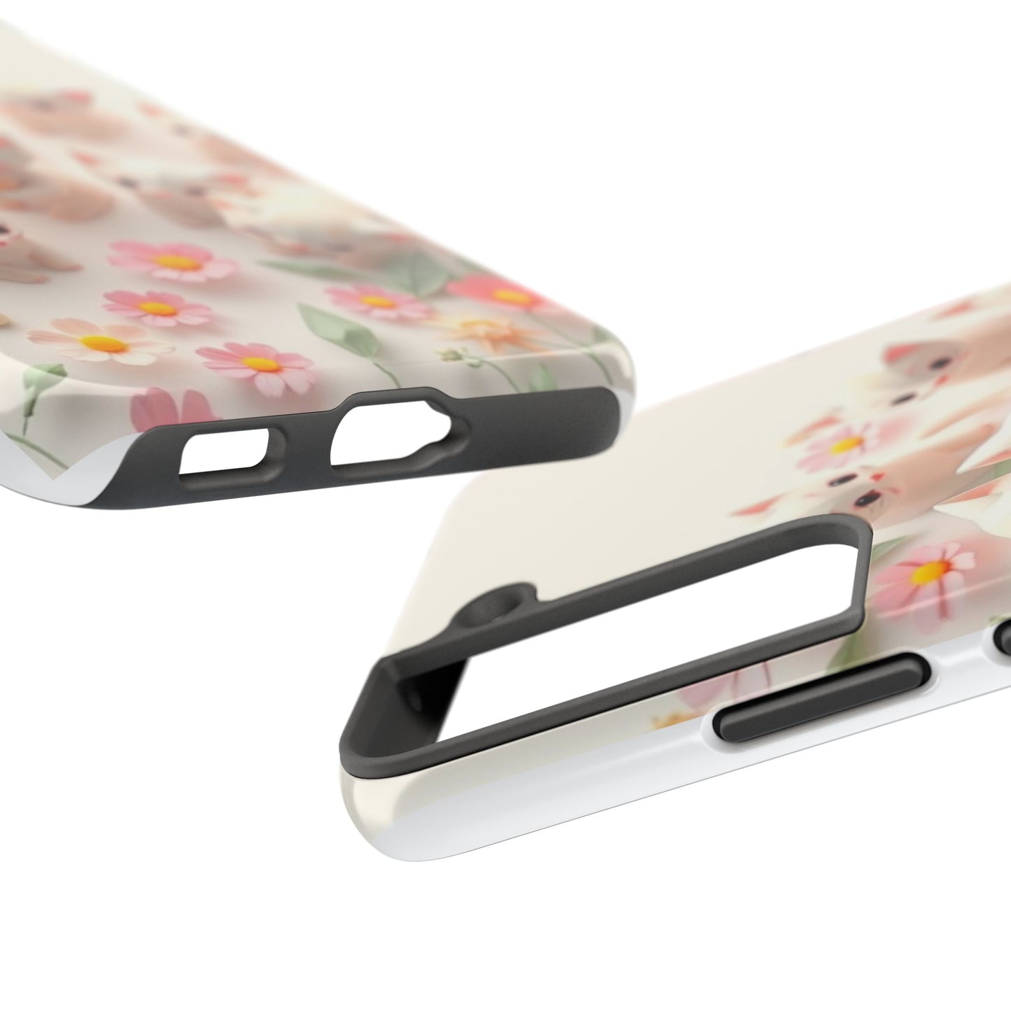 Kittens-n-Flowers Impact-Resistant Phone Case