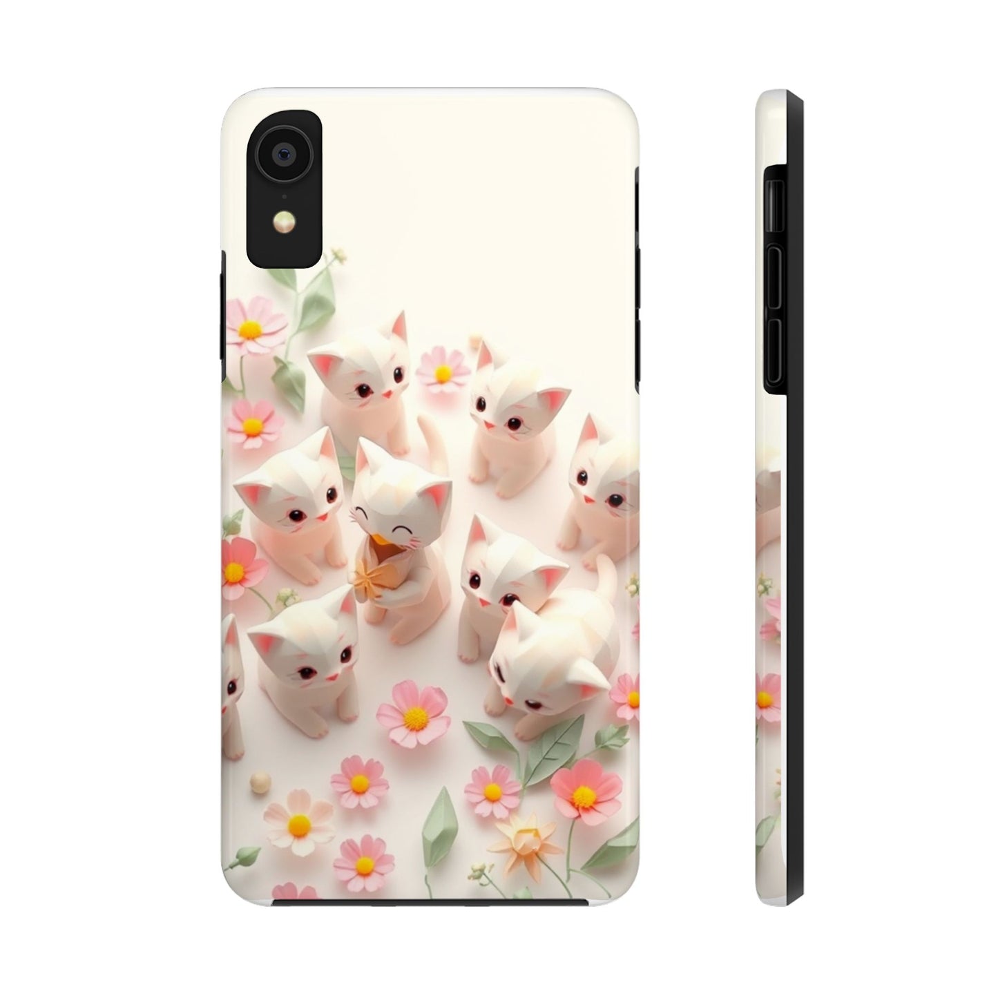 Kittens-n-Flowers Impact-Resistant Phone Case