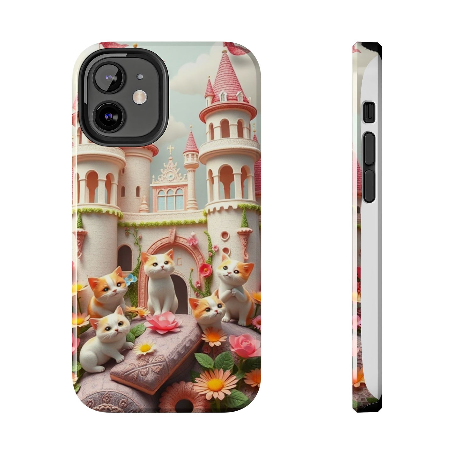 Kittens-n-Flowers Impact-Resistant Phone Case