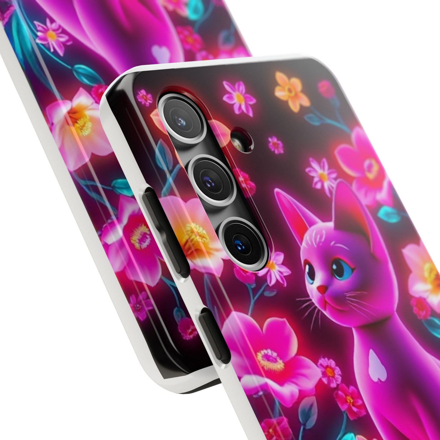 Kittens-n-Flowers Impact-Resistant Phone Case