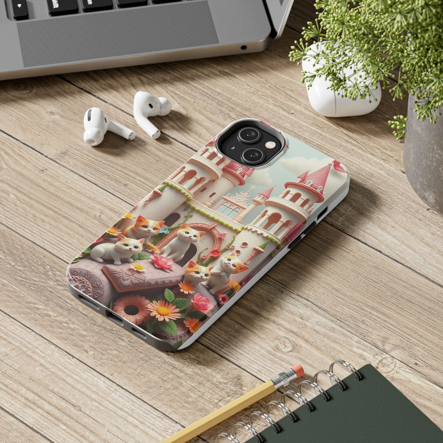 Kittens-n-Flowers Impact-Resistant Phone Case