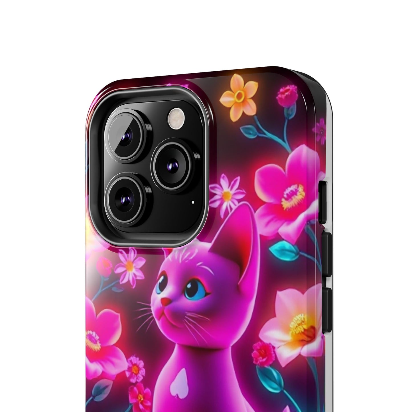 Kittens-n-Flowers Impact-Resistant Phone Case