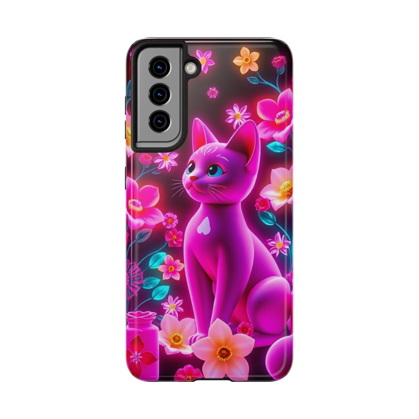 Kittens-n-Flowers Impact-Resistant Phone Case