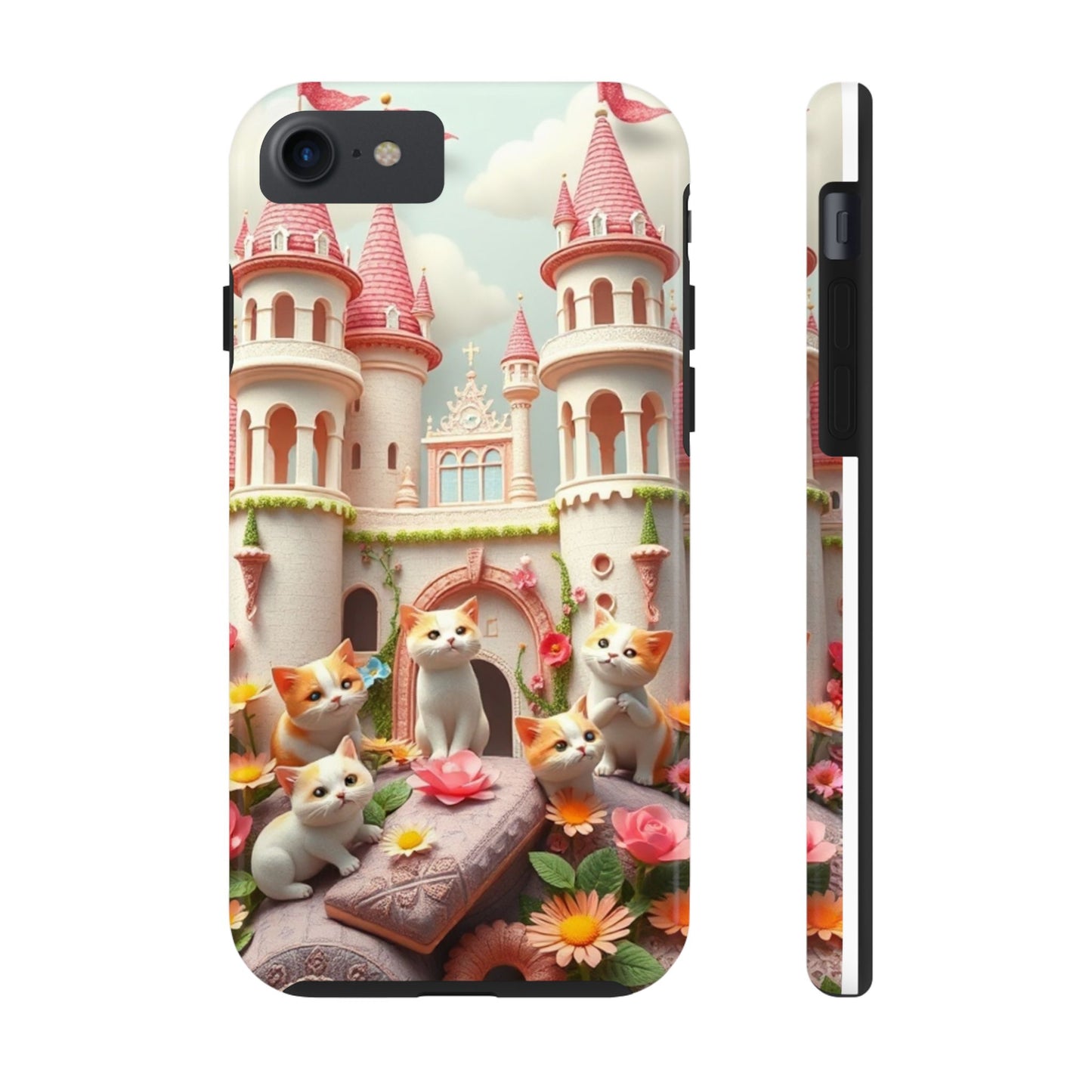 Kittens-n-Flowers Impact-Resistant Phone Case