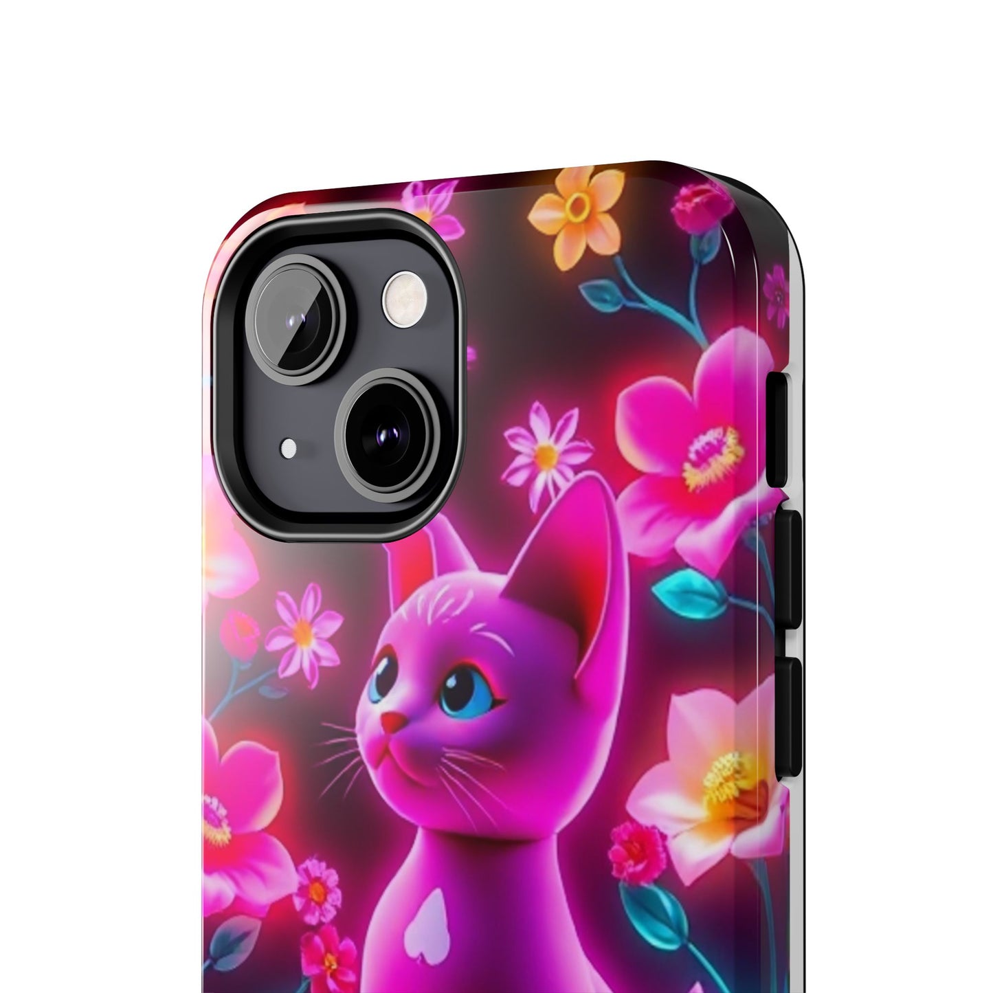 Kittens-n-Flowers Impact-Resistant Phone Case