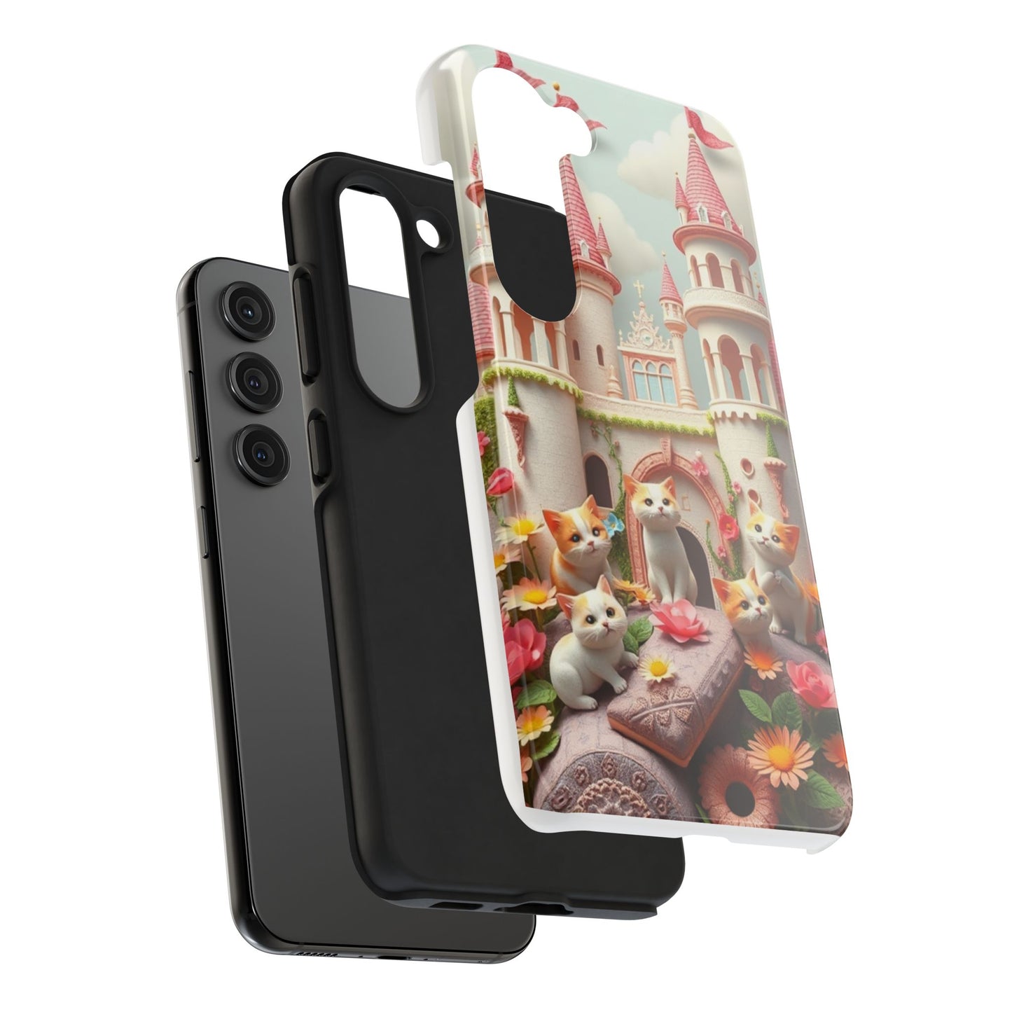 Kittens-n-Flowers Impact-Resistant Phone Case