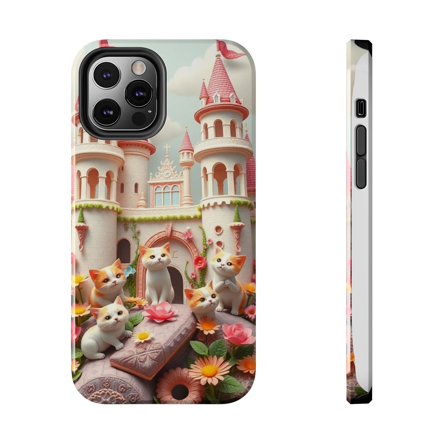 Kittens-n-Flowers Impact-Resistant Phone Case