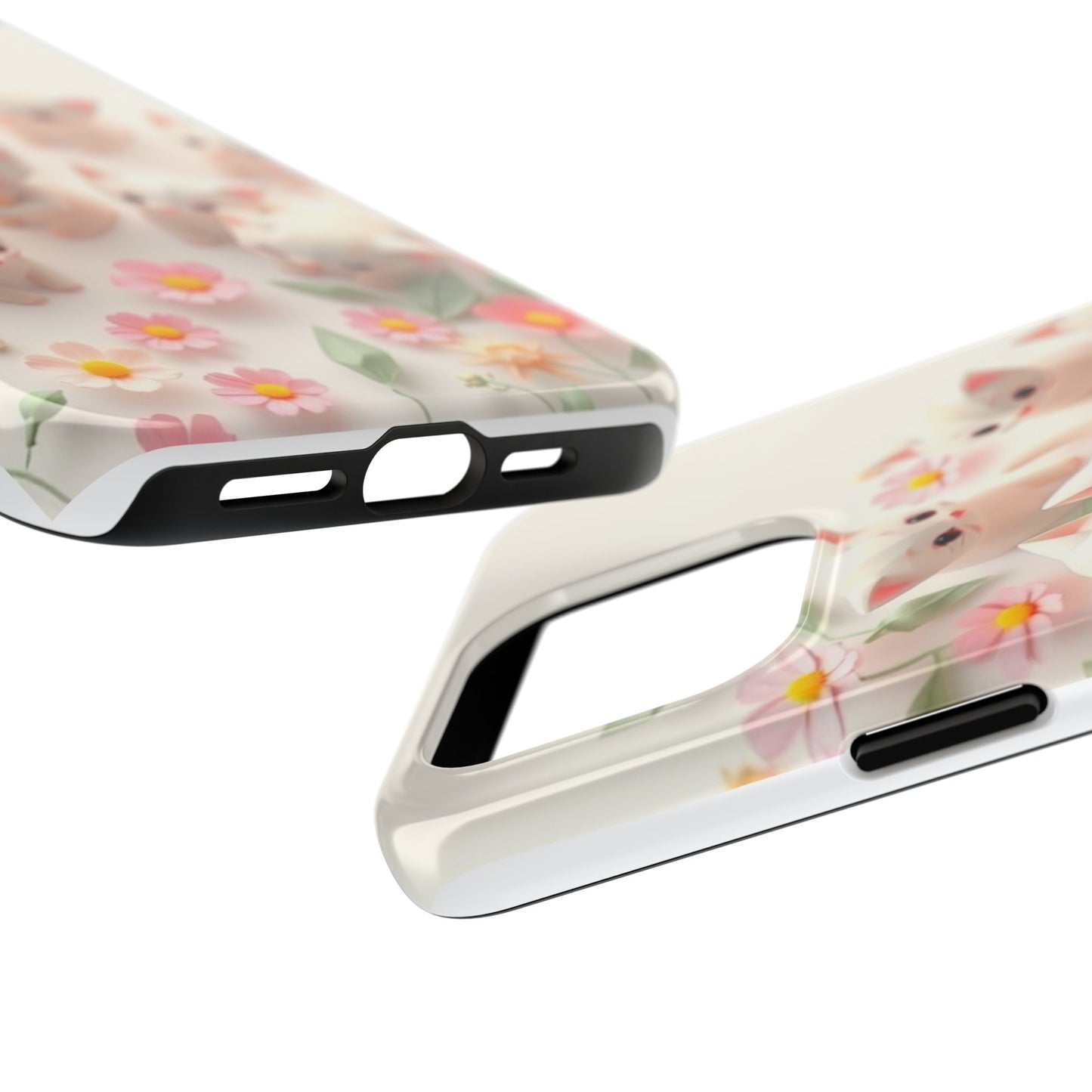 Kittens-n-Flowers Impact-Resistant Phone Case