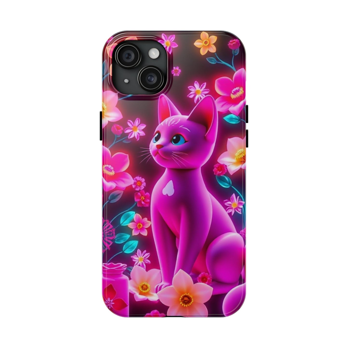 Kittens-n-Flowers Impact-Resistant Phone Case