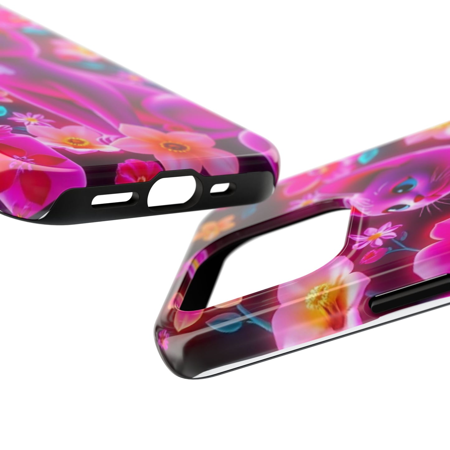 Kittens-n-Flowers Impact-Resistant Phone Case