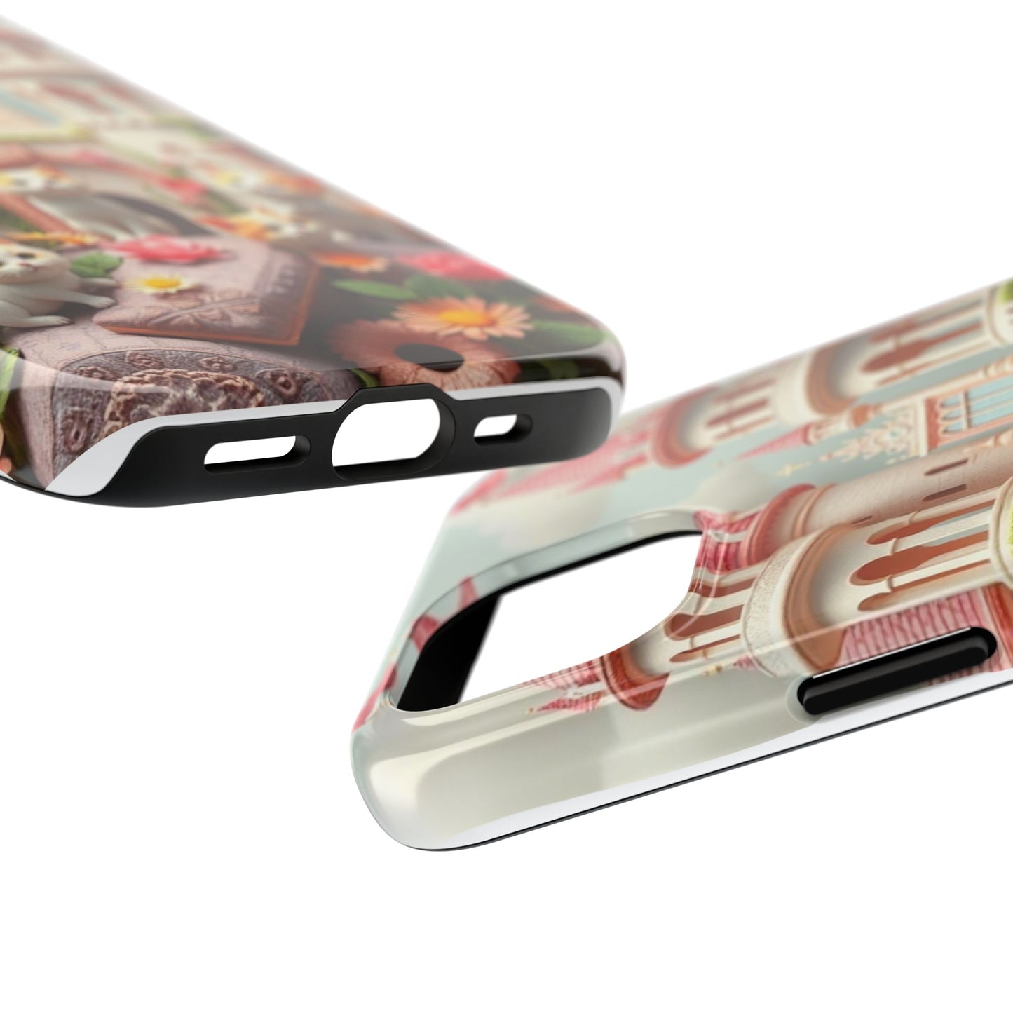 Kittens-n-Flowers Impact-Resistant Phone Case