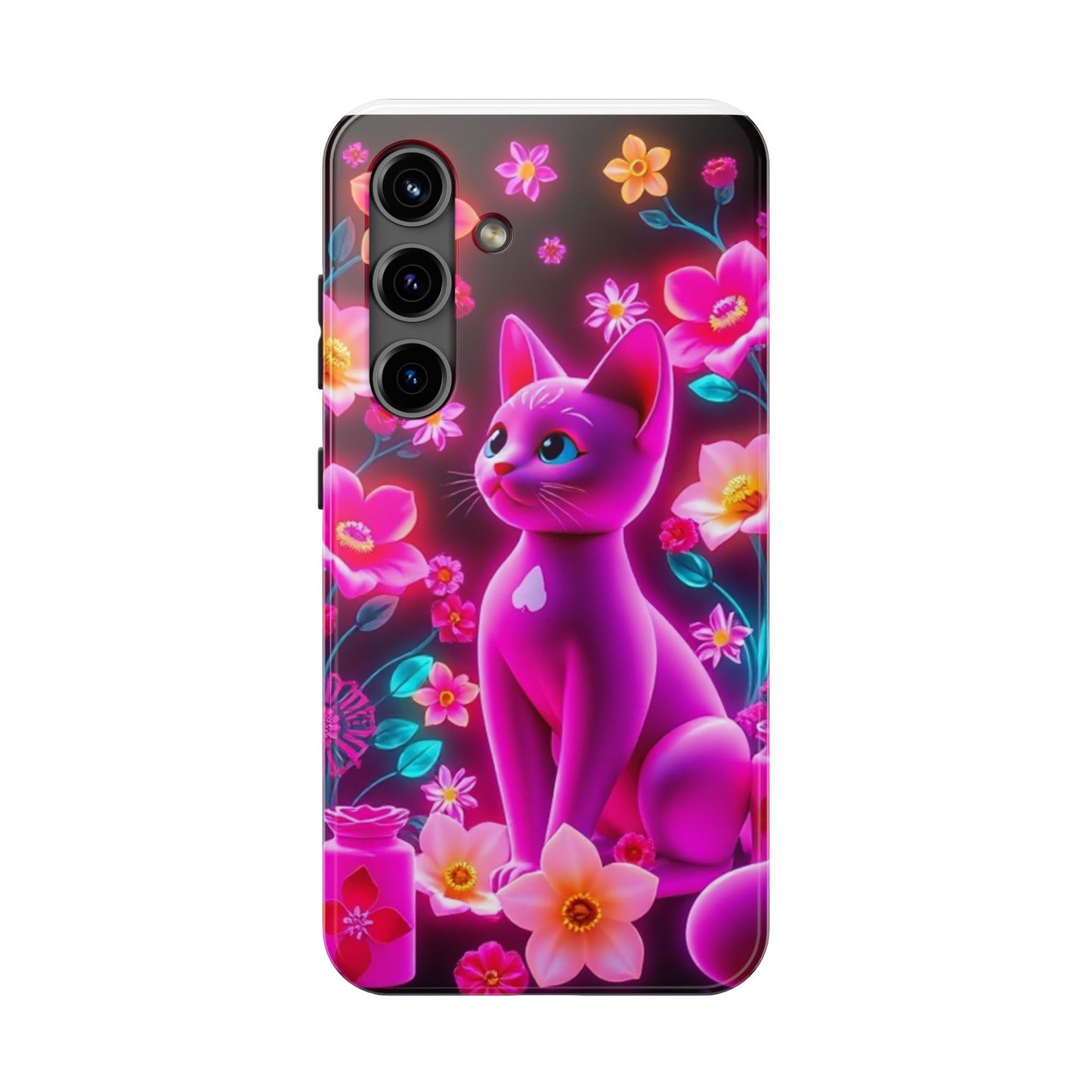 Kittens-n-Flowers Impact-Resistant Phone Case